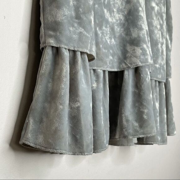 aerie velour tank top boxy v-neck ruffle gray NWT - Picture 6 of 10